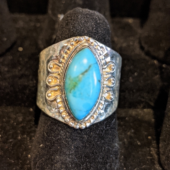 AZ Mohave Turquoise .925 Silver Ring size 9 - Picture 7 of 7